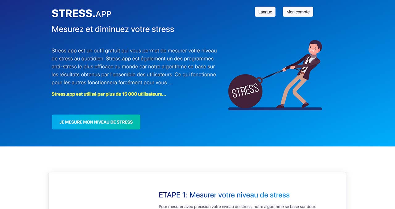 Stress App: Mesure taux stress + abonnements
